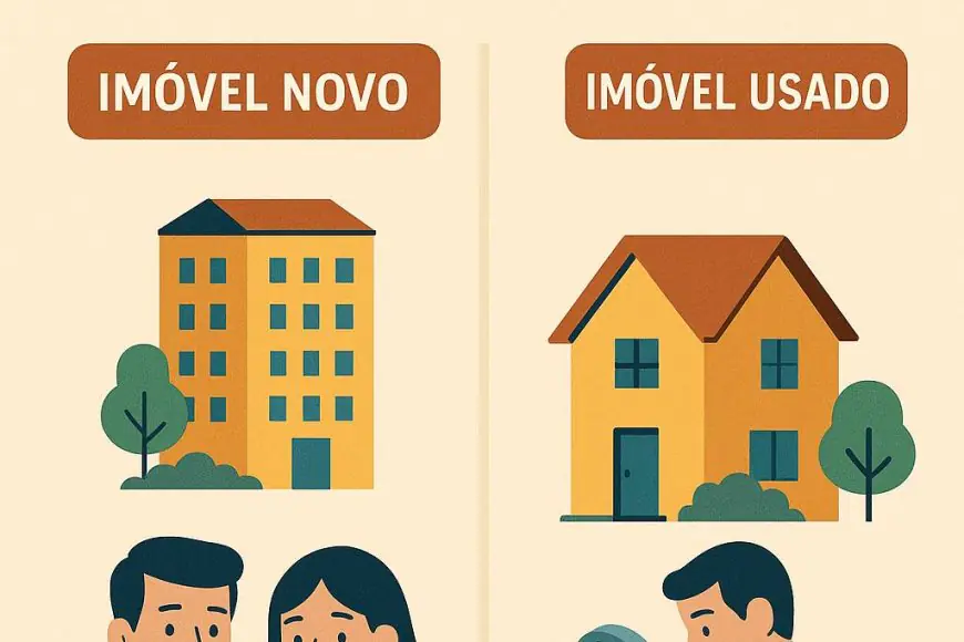 Diferença entre comprar imóvel novo e usado