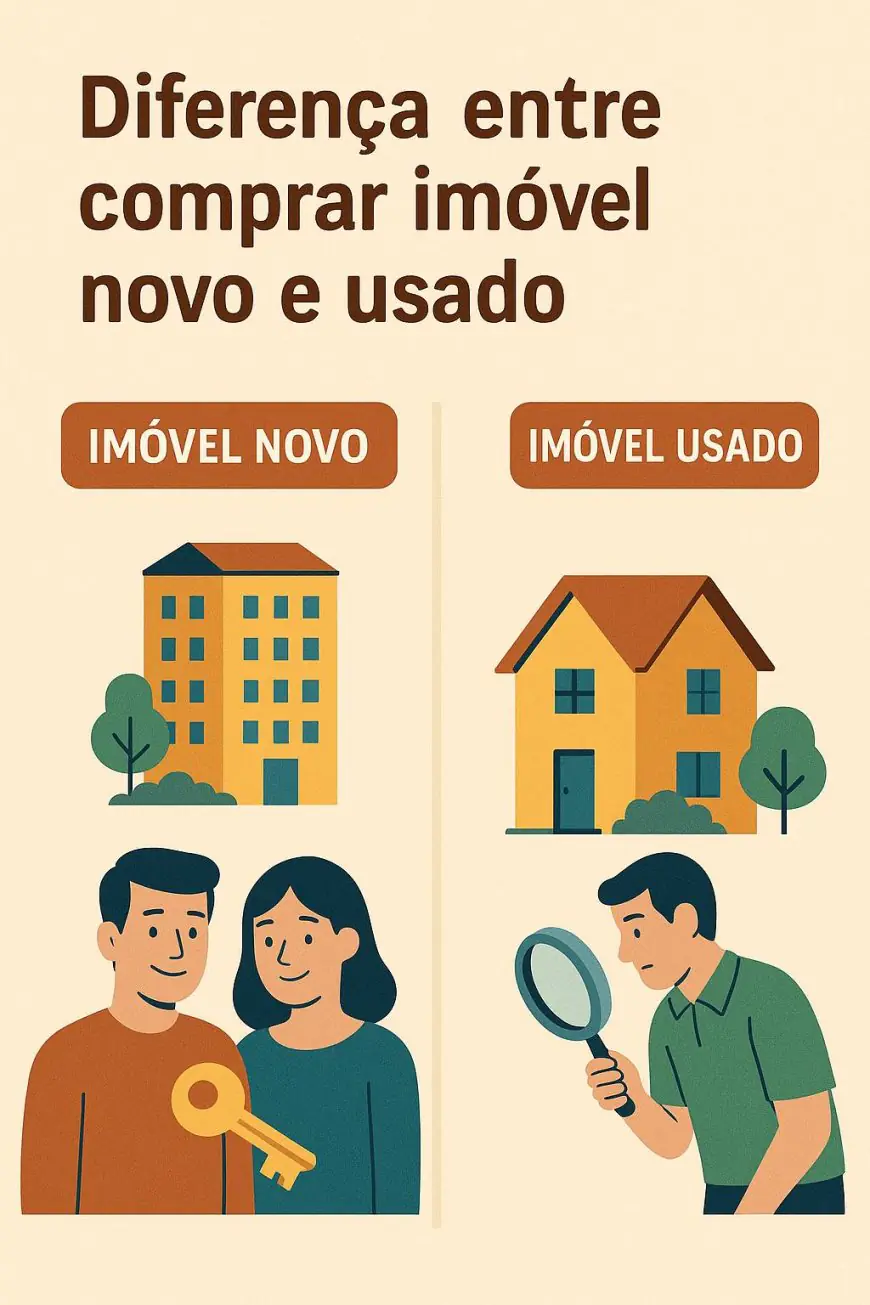 Diferença entre comprar imóvel novo e usado