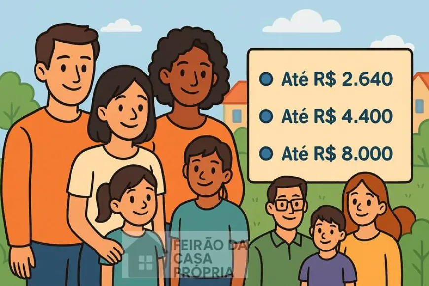 Famílias de diferentes perfis e faixas de renda no Minha Casa Minha Vida